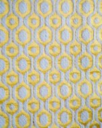 Rio Golden Honeycomb Embroidered Curtains - Image 6