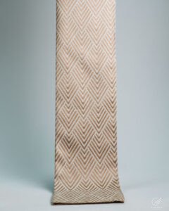Berlin Chevron Embroidered Linen-Look Curtains - Image 2