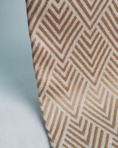 Berlin Chevron Embroidered Linen-Look Curtains - Image 4