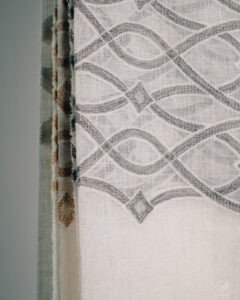 Palma Rhythmic Lattice Linen Look Sheer - Image 2