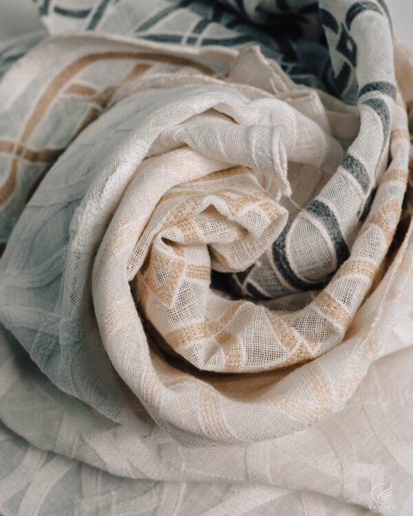 Palma Rhythmic Lattice Linen Look Sheer - Image 4