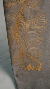 Varna Golden Feather Embroidered Sheer - Image 2