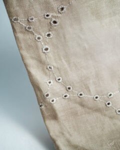 Porto Abstract Eyelet Embroidery Textured Sheer - Image 2