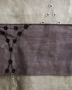 Porto Abstract Eyelet Embroidery Textured Sheer - Image 3