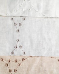 Porto Abstract Eyelet Embroidery Textured Sheer - Image 4