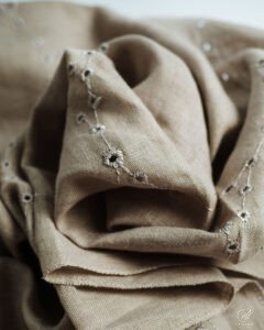 Porto Abstract Eyelet Embroidery Textured Sheer - Image 6