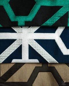 Milano Regal Geometric Mosaic Textured Curtain - Image 6