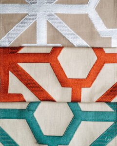 Milano Regal Geometric Mosaic Textured Curtain - Image 5