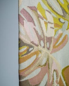 Dallas Tropical Palm Embroidered Linen-Look Curtains - Image 3