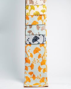 Jasmine Ginkgo Leaf Embroidered Linen-Look Curtains