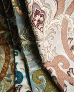 Rosario Ornate Embroidery Antique Floral Curtains - Image 2