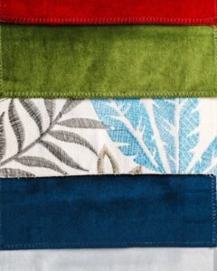 Sorrento-Barcelona Tropical Fern Embroidered Linen-Look Curtains - Image 3