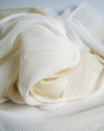 457 Ivory White Soft Textured Sheer - Image 5