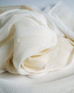 457 Ivory White Soft Textured Sheer - Image 5