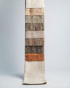 Kanzi Herringbone Linen Pine Texture Curtain