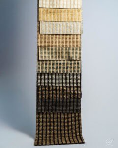 Bella Structured Grid Weave Linear Curtain