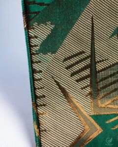 Havana Emerald Geometric Embroidery Curtain - Image 2