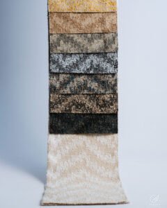 Moss Modern Pebble Textured Curtain