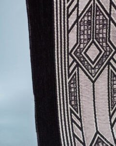 Carisa Art Deco Embroidered Velvet Curtain - Image 2