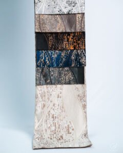 Frenela Abstract Weave Foil Velvet Curtain