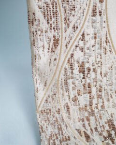 Frenela Abstract Weave Foil Velvet Curtain - Image 2