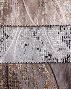 Frenela Abstract Weave Foil Velvet Curtain - Image 6