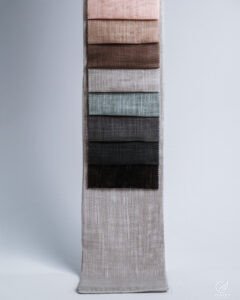Sakura Graphite Weave Light Linen-Look Sheer Curtains