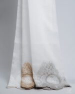 Bengu Baroque Embroidered Linen Texture Sheers