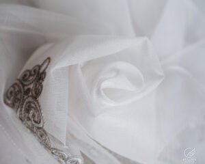Bengu Baroque Embroidered Linen Texture Sheers - Image 4