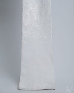 5014 Ornate Scroll Embroidery Linen-Look Sheer