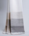 Leon Modern Colorblock Linen-Weave Sheer Curtains
