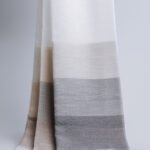 Leon Modern Colorblock Linen-Weave Sheer Curtains