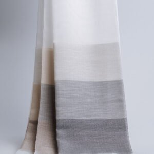 Leon Modern Colorblock Linen-Weave Sheer Curtains