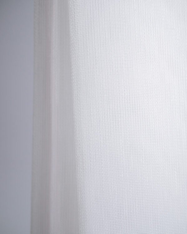 Leon Modern Colorblock Linen-Weave Sheer Curtains - Image 2