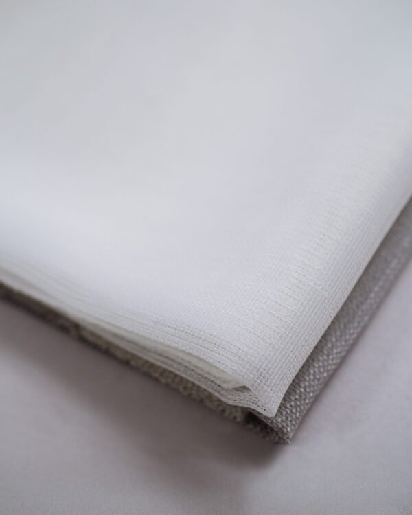 Leon Modern Colorblock Linen-Weave Sheer Curtains - Image 4