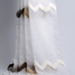 Zuhre Textured Chevron Tufted Sheer Curtains