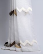 Zuhre Soft Textured Chevron Tufted Sheer Curtains