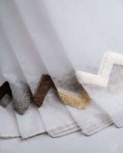 Zuhre Soft Textured Chevron Tufted Sheer Curtains - Image 9