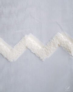Zuhre Soft Textured Chevron Tufted Sheer Curtains - Image 7