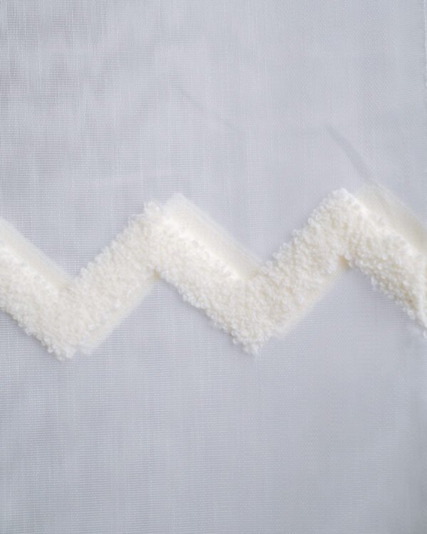 Zuhre Textured Chevron Tufted Sheer Curtains - Image 7