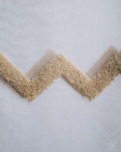 Zuhre Soft Textured Chevron Tufted Sheer Curtains - Image 6