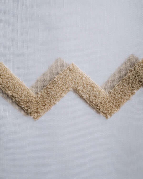 Zuhre Textured Chevron Tufted Sheer Curtains - Image 6