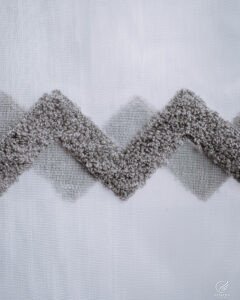 Zuhre Soft Textured Chevron Tufted Sheer Curtains - Image 4