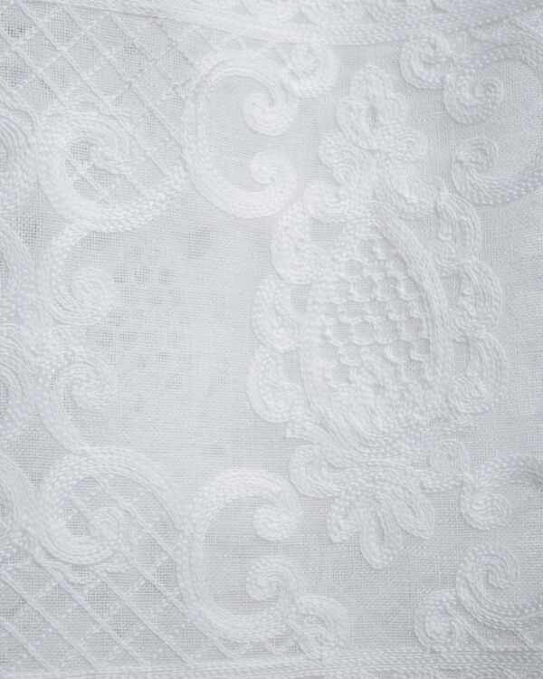 Sahsu Baroque Embroidery Linen Look Sheer Curtains - Image 7