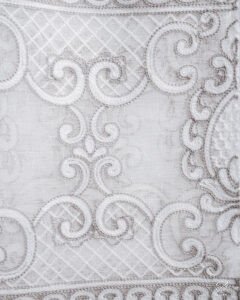 Sahsu Baroque Embroidery Linen Look Sheer Curtains - Image 5