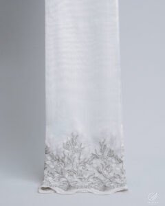 Leyla Elegant Scalloped Lace Embroidery Sheer Curtains