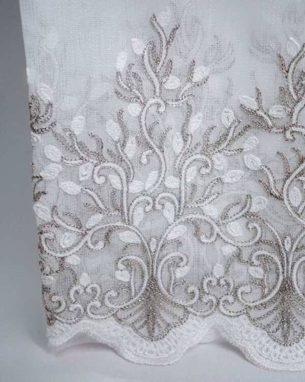Leyla Elegant Scalloped Lace Embroidery Sheer Curtains - Image 7
