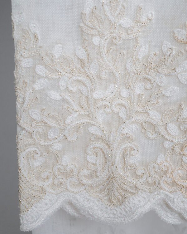 Leyla Elegant Scalloped Lace Embroidery Sheer Curtains - Image 5