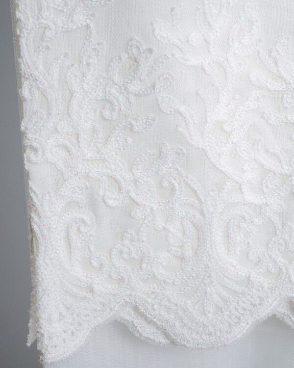 Leyla Elegant Scalloped Lace Embroidery Sheer Curtains - Image 6