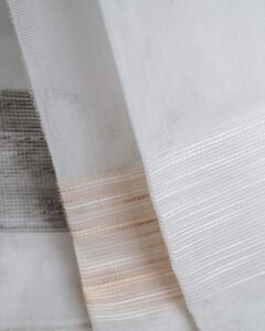 Ela Textured Stripe Weave Border Curtains - Image 3